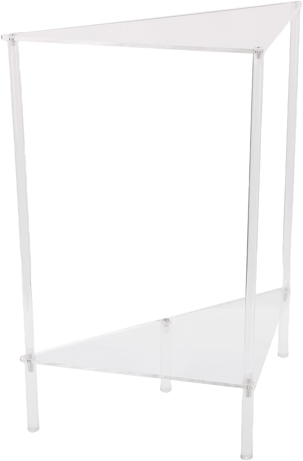 banapoy Acrylic End Table, 2 Tier Clear Corner Side Table, Small Corner Shelf...