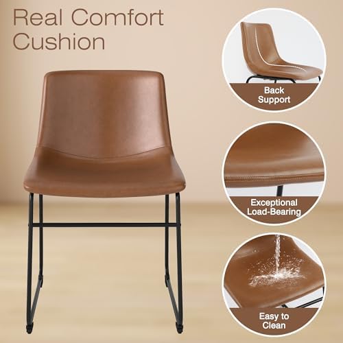 LSSBOUGHT Dining Chairs Set of 4, Mid-Century Modern Dining Room Chair Kitche...