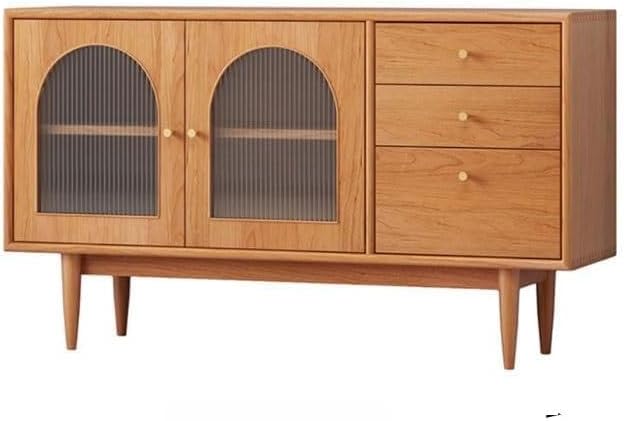 Entryway Cabinet Nordic Solid Wood Sideboard Modern Living Room Storage Cabin...