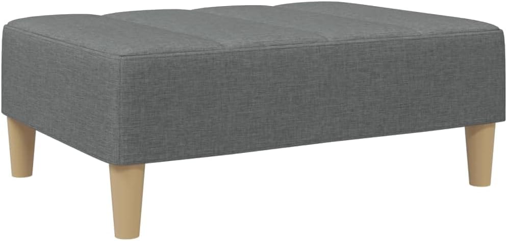 Modern Fabric Footstool with Plywood Frame, 30.3x21.7x12.2 Inches, Sturdy Foo...