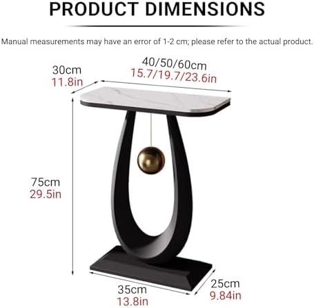 Hallway Storage Drawers Console Table Entryway for Entrance,Semi-Circular Telephone Table, Narrow Console Table with Stone Top, Contemporary Accent Table for Living Room and Entrance