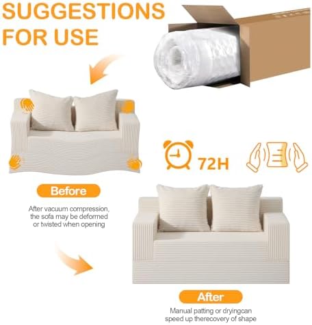 Erament Convertible Sofa Bed, Loveseat Folding Floor Futon Sleeper Sofa Couch...