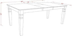 East West Furniture LGDA7-LWH-13 7 Piece Kitchen Set Consists of a Rectangle Dining Table with Butterfly Leaf and 6 Polyester Fabric Padded Chairs, linen white