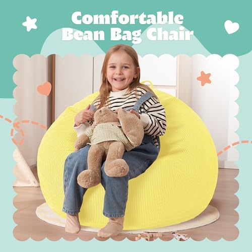 HABUTWAY 2FT Bean Bag Chair,Giant Bean Bag Chairs for Teens Adults,Big Bean B...