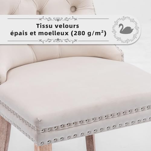 Velvet Upholstered Dining Chairs Set of 8, Modern Style Kitchen Side Chairs w...