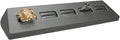 Novel Box 5-Slot Silver Leatherette Rings/Earrings/Cufflinks Holder Tray 8.12x1.75x1 Inches - Ring Holder Organizer for Selling or Personal Use - Jewelry Display Trays for Special Occasions