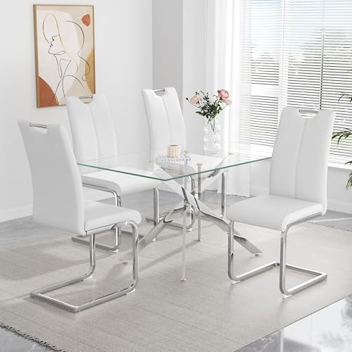 yeag Modern Dining Chairs Set of 4, Kitchen & Kitchen Room Chairs, with S...
