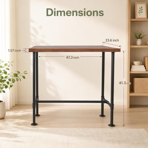 LOKKHAN Rectangular Dining Table for 4, (47.3" L x 41.3" H x 23.6&q...