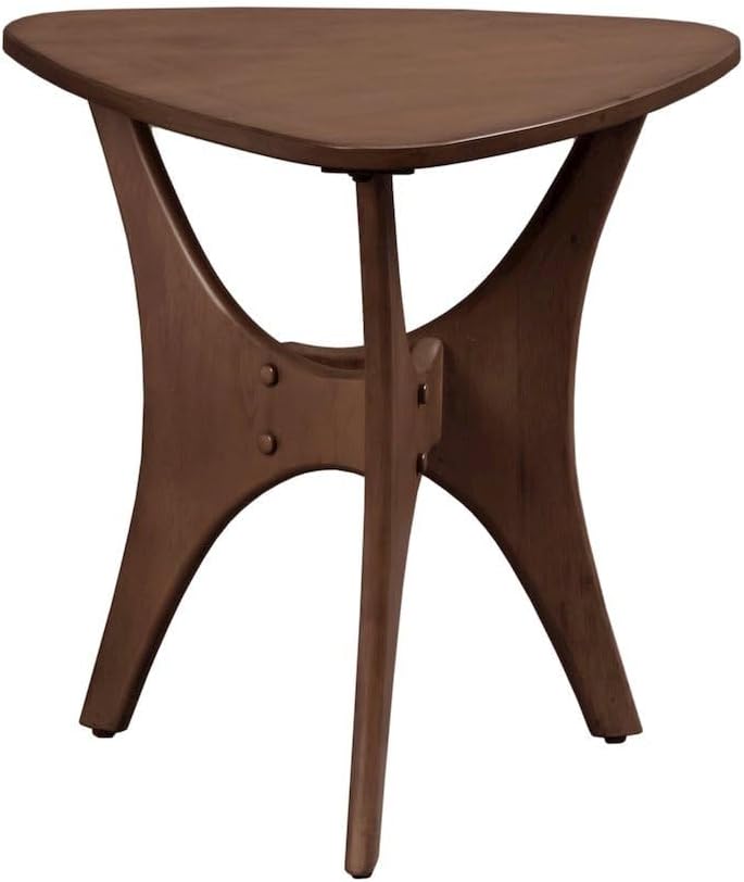 Starlight Canyon Home Solid Wood Mid Century Modern Side Table, Triangle Side...