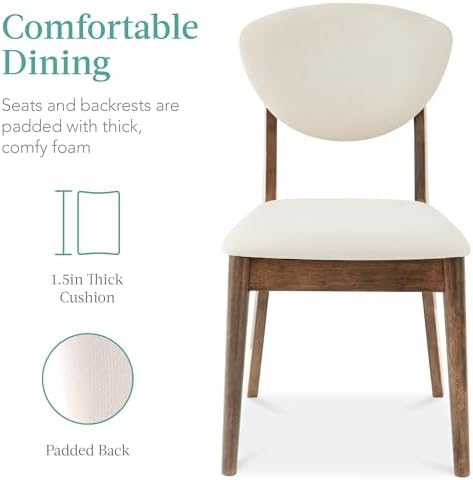 Best Choice Products 5-Piece Dining Set, Compact Mid-Century Modern Table &am...