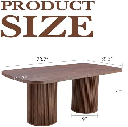 79" Dining Table Set for 8,Large Rectangular Dining Table Set for 8 with...
