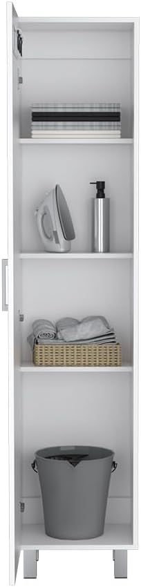 Modern Storage Cabinet, Tall Narrow Locker for Launday Living Room Hallway,fo...