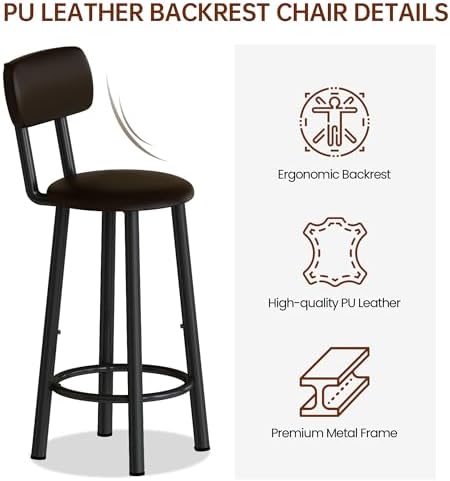 Kitchen Dining Table Set for 2, Bar Table and Chairs Set with 3 Storage Shelv...