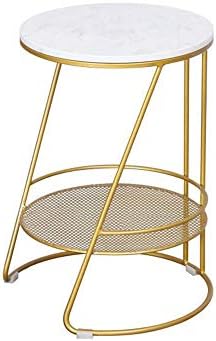 Telephone Table, Round Marble/MDF end Table,Small Coffee Table in The Living ...