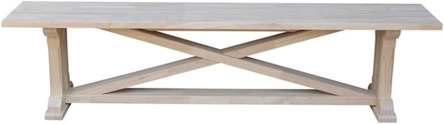 IC INTERNATIONAL CONCEPTS Alexa Bench Unfinished