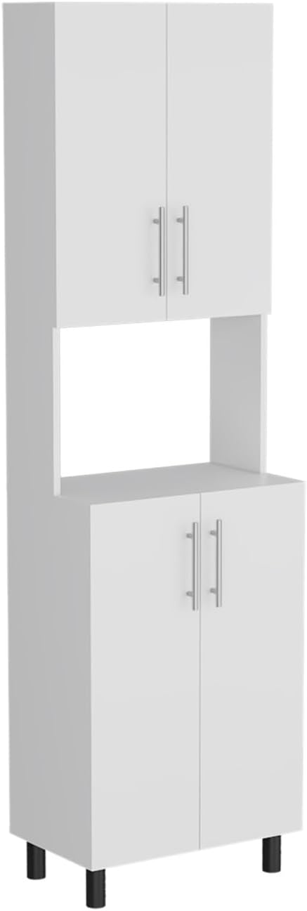 Kitchen Pantry, 4 Doors, 4 Shelves