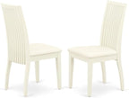 East West Furniture CAIP5-LWH-C 5 Piece Dinette Set for 4 Includes a Rectangle Dining Room Table and 4 Linen Fabric Kitchen Dining Chairs, 36x60 Inch, Linen White
