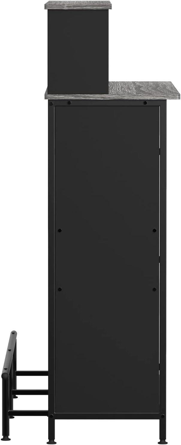 GDLF Liquor Cabinet, 47.2" W Mini Bar for Home with Wine Rack& Storage