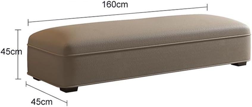 Modern Bed End Stool Bedside Modern Bedroom Leather Couch Cloakroom Long Benc...