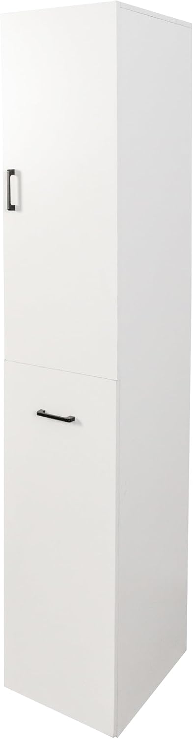 Kitchen Pantry Tall Freestanding Cabinet with 1 Door and 3-Tier Multi-Functio...