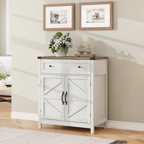 ChooChoo 30" W Coffee Bar Cabinet, Kitchen Storage Cabinet with Drawer