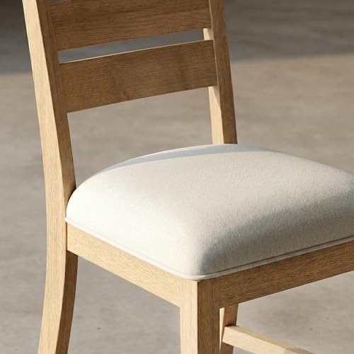 COLAMY Wooden Dining Chairs Set of 6, Farmhouse Upholstered Dining Room Chair...