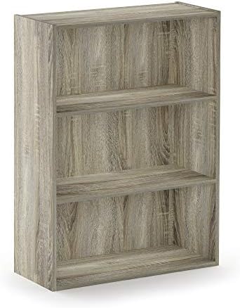 Furinno PASIR Book Shelf, 3-Tier Bookshelf, Storage Shelves Bookcase, 9.7 x 2...