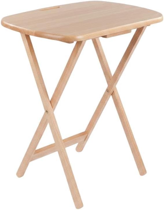 Furnifact Brown Natural Wood Finish 5-Piece Snack Table Set for Living Spaces...