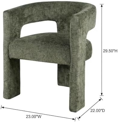 Jofran Gwen Jacquard Upholstered Accent Chair, Modern Luxury Plush Sculptural...
