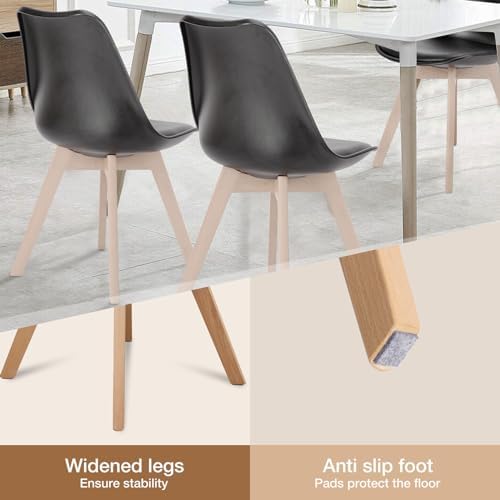 OLIXIS Dining Chairs Set of 4, PU Leather Accent Chairs for Living Room