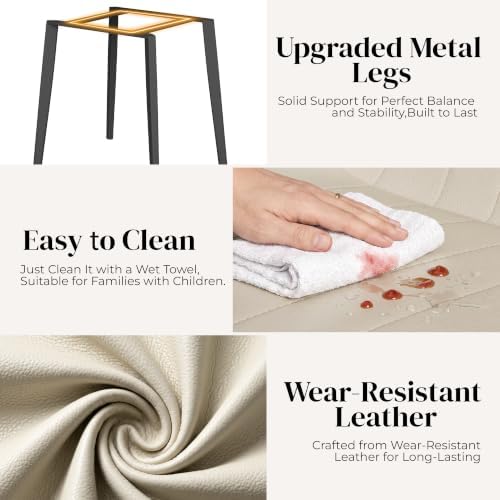 Dining Chairs Set of 4, Leather Modern Kitchen & Dining Room Chairs, Comf...
