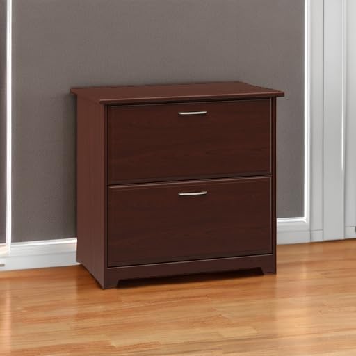 Bush Home Cabot 2 Drawer Lateral File Cabinet in Harvest Cherry, Home Office ...