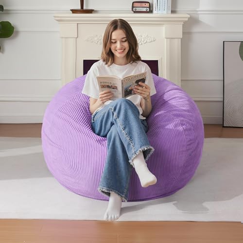 Homguava 3FT Bean Bag Chair for Adults,Teardrop Beanbag Chair with Handle | B...