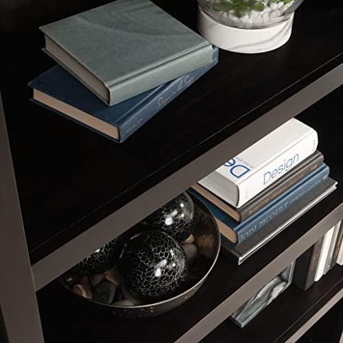Sauder 5 Tier Book Shelf Wooden Bookcase Multipurpose Bookshelf for Home Offi...