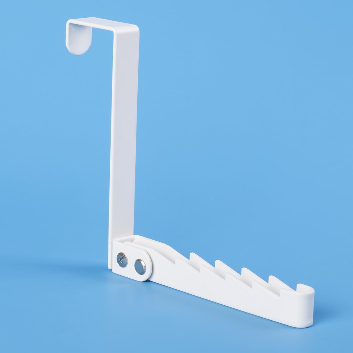 Over the Door Hanger Portable Coat Rack Heavy Duty Folding Hanging Clothes Rack for Space Saving Coat Towels for Bedroom Bathroom (White)
