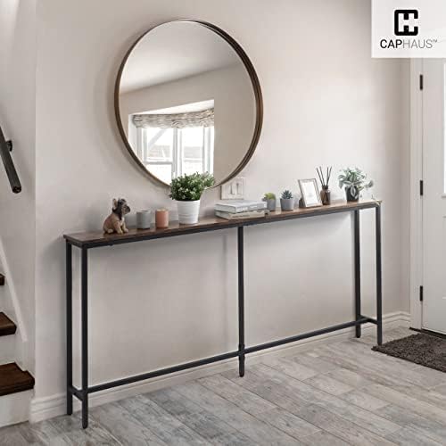 CAPHAUS 63” Narrow Long Console Table for Entryway, Classic Design Sofa Livin...