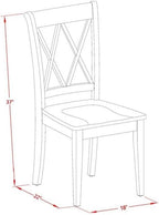 East West Furniture DOCL5-LWH-W 5 Piece Dining Table Set for 4 Includes a Rectangle Kitchen Table with Butterfly Leaf and 4 Dinette Chairs, 42x78 Inch, Linen White