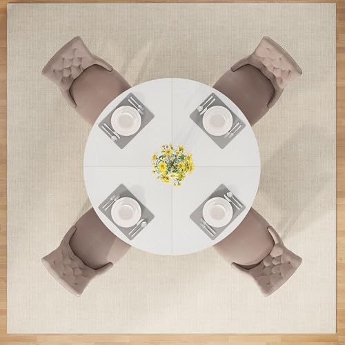 Tribesigns 47 inch Round Dining Table Wood Kitchen Table for Dining Room, 47&...