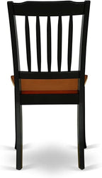 East West Furniture LGDA7-BCH-W 7 Piece Dining Room Furniture Set Consist of a Rectangle Wooden Table with Butterfly Leaf and 6 Kitchen Dining Chairs, 42x84 Inch, Black & Cherry