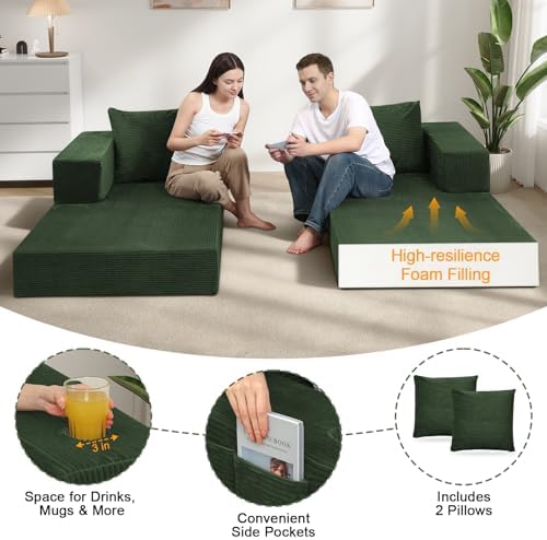 COMAX Queen Couch, 79" Futon Sofa Bed Couches for Living Room | Converti...
