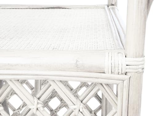 Borneo Compact Dining Set White Color, Table with Glass Top + 2 Chairs with C...