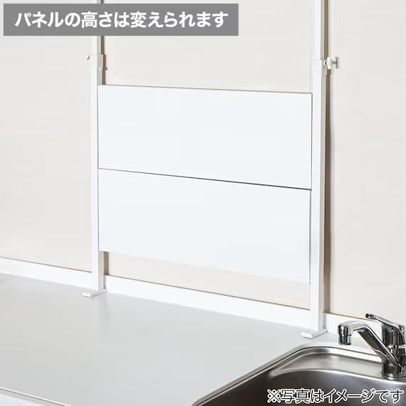 Nitori 8988085 Magnetic Sticky Kitchen Panel BH640, White, Width 25.2 x Depth 2.4 x Height 41.3 inches (64 x 6 x 105 cm)