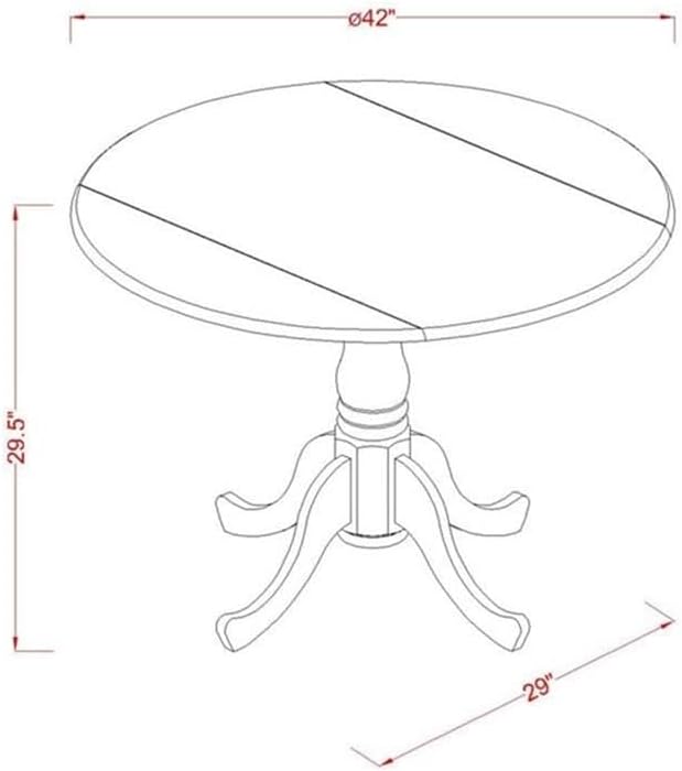 Pemberly Row Round Rubberwood Dining Table, Walnut Top and Linen White Pedest...