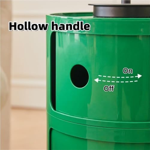 Multi-Layer Storage Cabinet, Small Round Side Table, End Table with Storage, ...