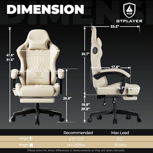 GTPLAYER Gaming Chair with Speakers ACE-PRO, Computer Video Game Chairs with ...