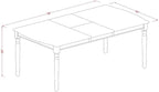 East West Furniture LGDA5-LWH-12 5 Piece Dinette Set Contains a Rectangle Kitchen Table with Butterfly Leaf and 4 Polyester Fabric Upholstered Chairs, Linen White