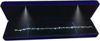 GBYAN Velvet Chain Necklace Box with LED Light, Long Bracelet Storage Case, Jewelry Display Gift Box for Engagement, Anniversary,Wedding and Birthday,Blue