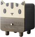 Bedside Cabinets Children's Bedside Table Wood Legs Simple Boy Girl Small Cabinet Bedside Storage Locker for Bedroom Nursery Children's Room Bed Side Tables