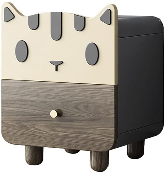 Bedside Cabinets Children's Bedside Table Wood Legs Simple Boy Girl Small Cabinet Bedside Storage Locker for Bedroom Nursery Children's Room Bed Side Tables