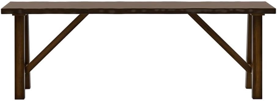 Furniture of America Drivet Rustic Wood Rectangle Dining Bench in Walnut
